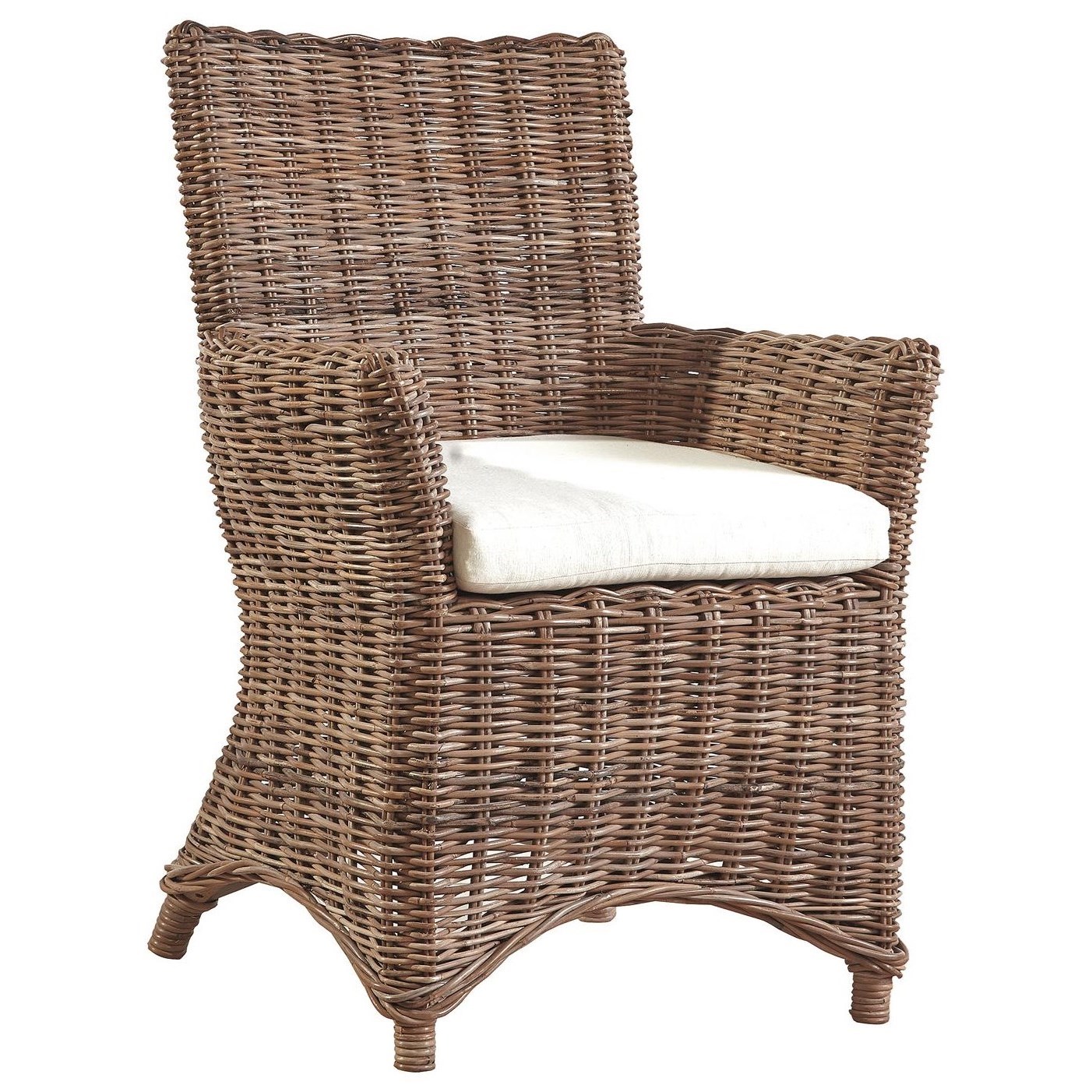 Wicker arm dining chairs on sale